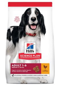 Hill's Science Plan Croquettes pour chiens adultes de taille moyenne au poulet 14kg