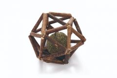 Beeztees balle d'herbe à chat en Matatabi balle jouet pour chat 7x7x7 cm
