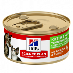 Hill's Science Plan Kitten &amp; Mother Tender Mousse with Chicken and Turkey wet food cat 85g