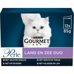 Gourmet Perle Duo Land &amp; Sea nourriture pour chats 12x85 gr