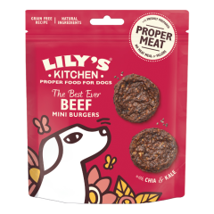 Lily's Kitchen Beef Mini Burger with Beef dog friandises 70g