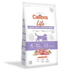 Calibra Life Dog Junior croquettes pour chiens de petites et moyennes races à l'agneau 12kg