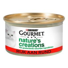 GOURMET Nature's Creations Beef nourriture humide pour chat 85gr