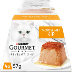 GOURMET Révélations Mousse au Poulet nourriture pour chat humide 4x57gr