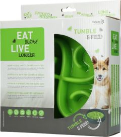 Eat Slow Live Longer Tumble Feeder Green (Mangez lentement et vivez plus longtemps)