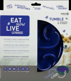 Eat Slow Live Longer Tumble Feeder Blue (mangeoire à bascule)
