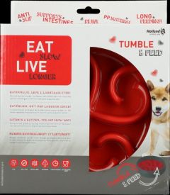 Eat Slow Live Longer Tumble Feeder Rouge