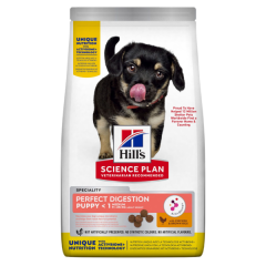 Hill's Science Plan Perfect Digestion Medium Puppy Food avec du poulet et du riz brun Sac 14kg