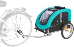 Trixie remorque vélo pour chien édition limitée noir/turquoise 80x75x86 cm jusqu'à 30 kg