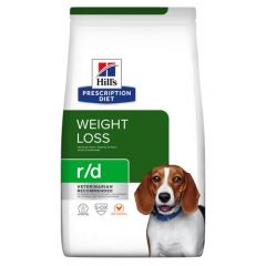 Hill's Prescription Diet r/d Croquettes pour chiens avec poulet pour la réduction du poids 10kg sac