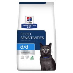 Hill's D/D Food Sensitivities croquettes pour chat avec canard et pois verts 3kg