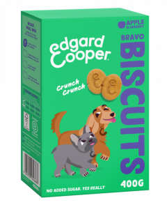 Edgard &amp; Cooper Bravo Biscuits Pomme &amp; Myrtille chien 400g