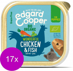 Edgard &amp; Cooper Puppy Organic Chicken &amp; Fish tub 17 x 100gr