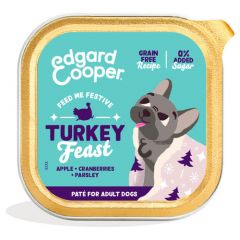 Edgard &amp; Cooper Festive Turkey Christmas Dinner - Pâté en barquette chien 11 x 150g