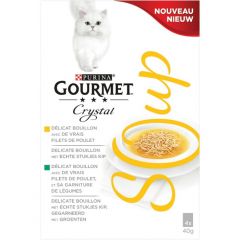 GOURMET Crystal Soup Chicken cat snack wet 4x40gr