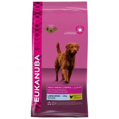 Eukanuba Chien - adulte grand - contrôle du poids - poulet