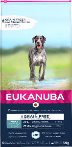 Eukanuba Seafood sans céréales pour chiens adultes de grandes races sac de 12 kg