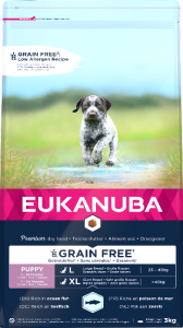 Eukanuba nourriture pour chien sans céréales à base de poissons marins pour chiots de grandes races sac de 3kg