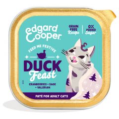 Edgard &amp; Cooper Festive Duck Pâté Christmas Dinner - chat 16 x 85g