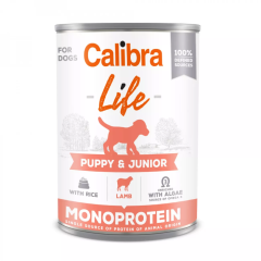  Calibra Life Dog Chiot/Junior Agneau Monoprotéiné nourriture humide 400g