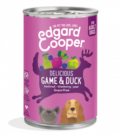 Boîte de conserve Edgard &amp; Cooper pour gibier à poil et canard 400gr