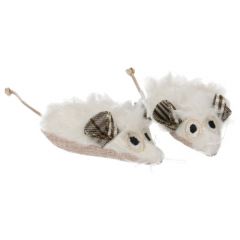 Adori jouet souris peluche jumeaux blanc jouets pour chat
