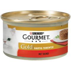 Gourmet Gold Hearty Turret avec du boeuf nourriture humide pour chat 85g
