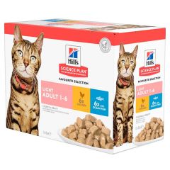 Hill's Science Plan Cat Adult Light Classic Multipack (12x85g) 