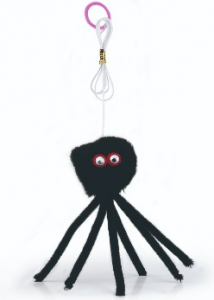 Beeztees jouet chat noir en peluche araignée 17x7x2cm