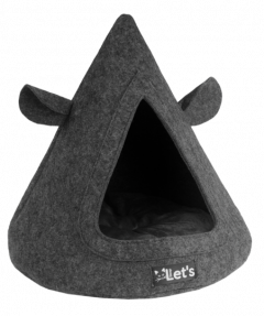 Let's sleep Pet Cave TeePee Anthracite