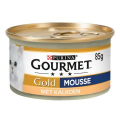 Gourmet Gold Mousse avec de la dinde nourriture humide chat 85g
