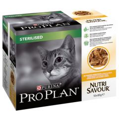 Purina Pro Plan Aliment stérile pour chats 10x85g