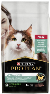 Purina Pro Plan liveclear saumon stérilisé chat 1.4kg