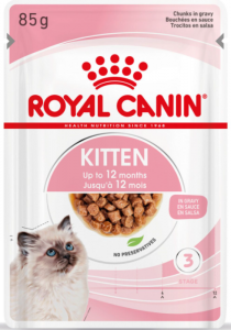 Royal Canin kitten spills in gravy (sauce) wet food for kitten pouches 12x85gr 