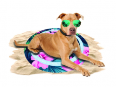 Coolpets tropical premium cooling mat flower dog Diamètre : 65cm