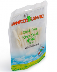 FarmFood Rawhide dental twist XS minis 100gr snack pour chien