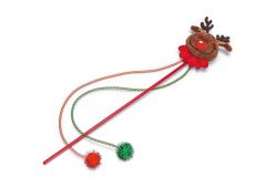 Beeztees Barrette pour chat Jouet de Noël en forme de renne